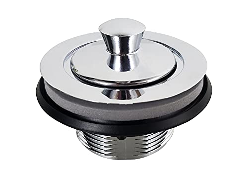 Drain, ICON 14863 Tub, Plastic w/Pop Stopper, Chrome, 1-1/2"