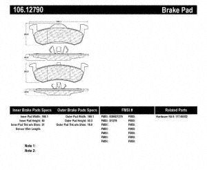 106.12790 Centric Disc Brake Pad