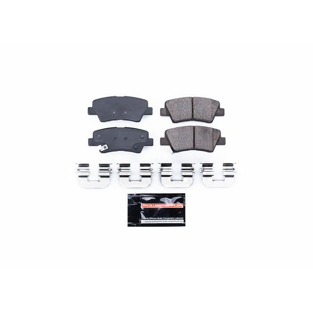 Power Stop Z23-1848 Z23 Evolution Sport Carbon Fiber Infused Ceramic Brake Pads Rear with Hardware For Hyundai Tucson 2016-2021, Kia Sportage 2017-2022 [Model Specific]