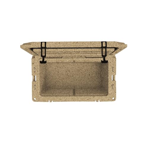 60 Cooler Grizzly | 60 qt Ice Chest Durable Rotomolded Insulated | Made in USA | Warranty for Life | For Beach Boat Camping Fishing Hunting | G60 | Sandstone