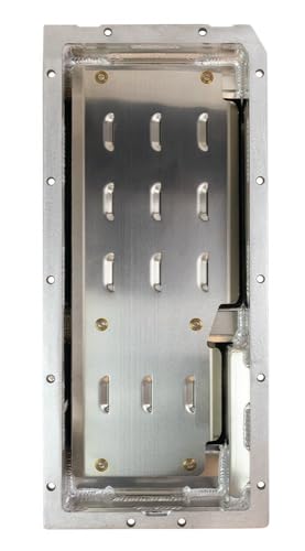 Moroso Aluminum Drag Race Oil Pan 20399, Fits Noonan 4.9" Bore Space Hemi, 16AN Ext Fitting, 6.5" Depth