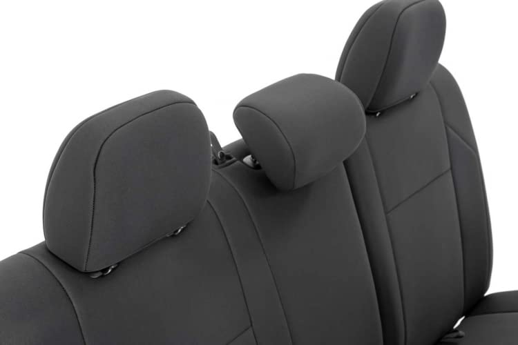 Rough Country Neoprene Seat Covers for Tacoma Toyota (2016-2023) - Waterproof, UV Resistant, Foam Padded, F/R Seat Cover Set