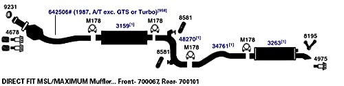 Exhaust Muffler AP Exhaust Products 3263