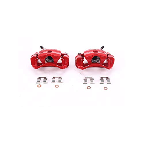 Power Stop Pair of High-Temp Red Powder Coated Rear Calipers For Subaru Impreza 1993-1998, Subaru Legacy 1990-1999, Subaru SVX 1992-1997 [Model Specific]
