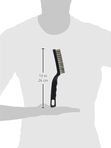 Heavy Duty Performance Tool W1150 Steel Bristle Brush with Curved Handle for All-Purpose Cleaning