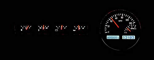 VHX-41C-S-W Dakota Digital 41-48 Chevy Car Analog Dash Gauge System Silver Alloy White