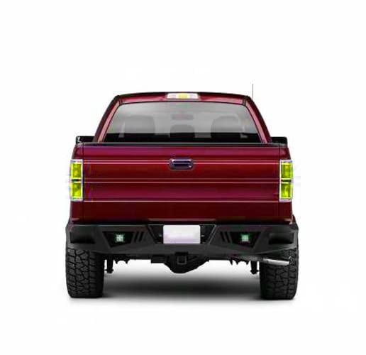 Heavy Duty Black Horse Armour Rear Bumper Matte Black Includes 1 set of 4in cube lights Compatible with 2006-2014 Ford F-150-ARB-F106-KIT