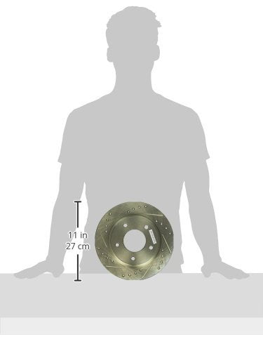 Rear Power Stop JBR578XPR Drilled & Slotted Evolution Rotor Pair