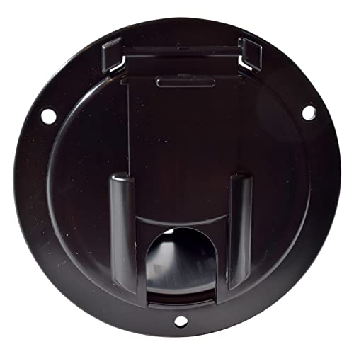Medium Round Valterra A10-2137BKVP Black Cable Hatch