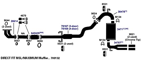 Exhaust Muffler AP Exhaust Products 3471