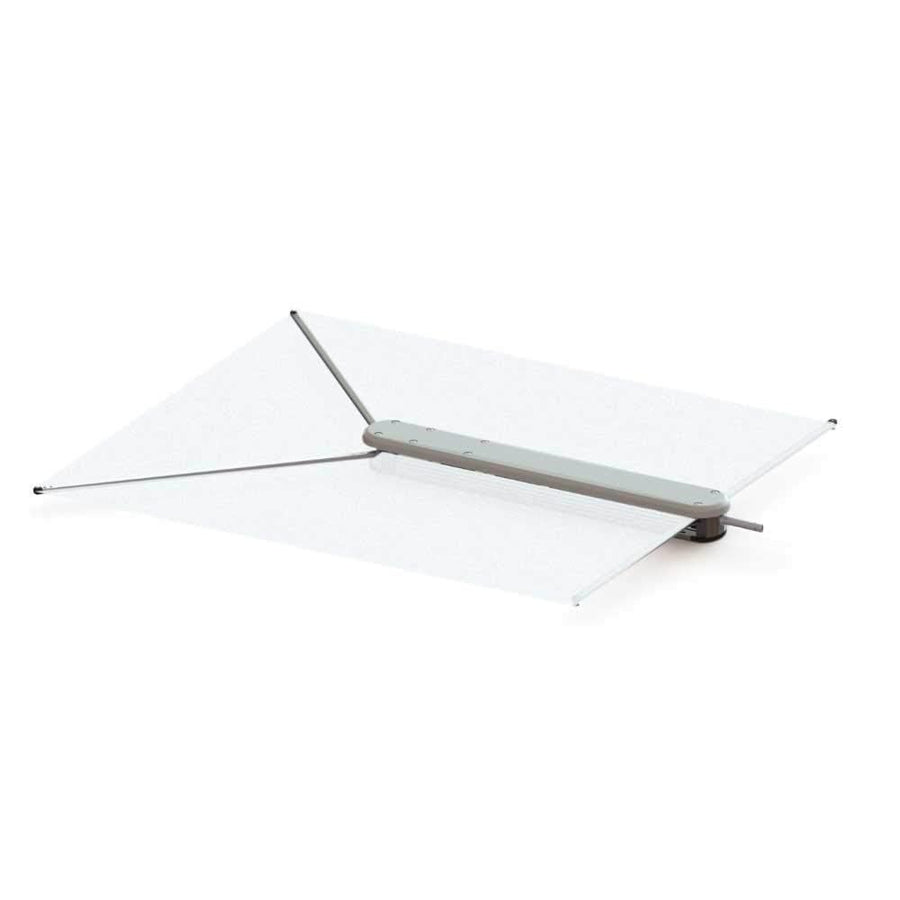 ShadeFin TACO Marine T10-3000-3 with White Fabric, Bag and Fixed Rod Holder Mount Kit - White