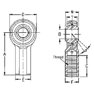 QA1 HFL10Z Precision Products ROD END (H) 3-PC ALLOY HTF-L 5/8-5/8 ZERK