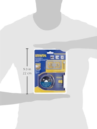 Door Lock Installation Kit IRWIN for Wooden Doors (3111001), Blue