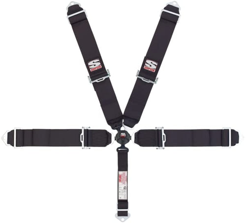 Simpson Racing L&L Harness 29110BKR1X - Camlock (Rotary) - SFI 16.1-55" Long - 5-Point - Pull Down - Bolt-In - Black