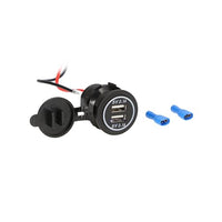 Dual USB Charger Install Bay - 4.2 Amp Flush Mount - White - Retail Pack