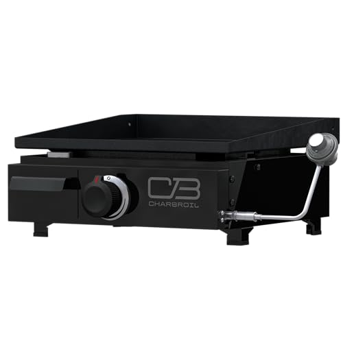 17" Charbroil Performance Series Portable Tabletop 1 Burner Propane Gas Griddle, Black 463614124