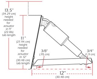 Lenco Osculati Trim Tab Kit 305 x 305 mm