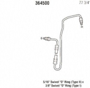 Power Steering Gates 364500 Hose Assembly Pressure Line