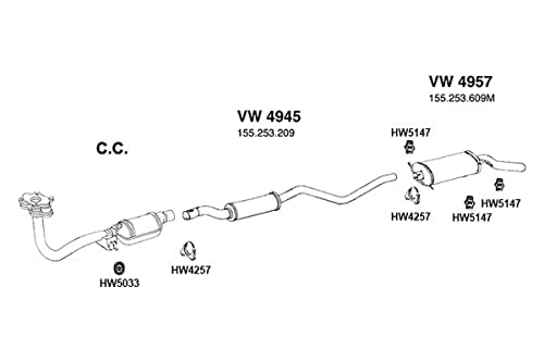 VW4957 Ansa Exhaust Muffler