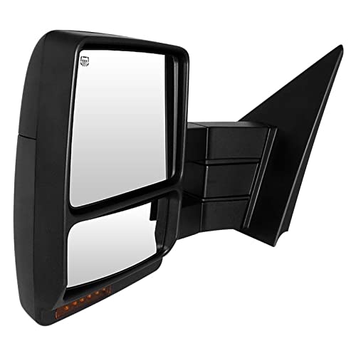 Mirror Xtune (Ford F150 07-14 Power Heated Amber LED Signal Telescoping - Left MIR-FF15007S-PWH-AM)