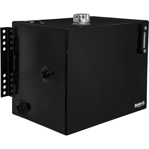 Buyers Products Side Mount SMR30S Steel Hydraulic Reservoir, 30 Gallon, Powder-Coated HRPO Steel, Internally Baffled, Welded Rear Brackets, 2 in. NPT Suction/Return, 1-1/4 in. NPT Return Port