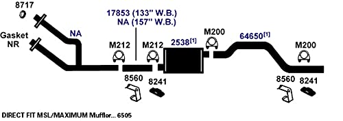 Exhaust Muffler AP Exhaust Products 2538