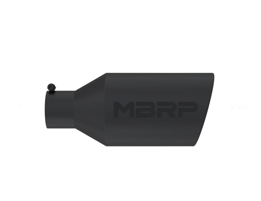MBRP 8in O.D. Universal Tip Rolled End 4in inlet 18in length Black