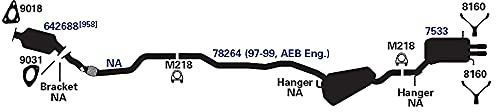 Exhaust Muffler AP Exhaust Products 7533