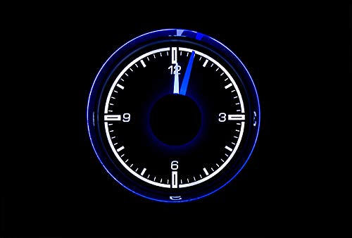 Dakota Digital 2 1/16" HDX Style Clock, Black Face - Universal Compatible with Most Vehicles