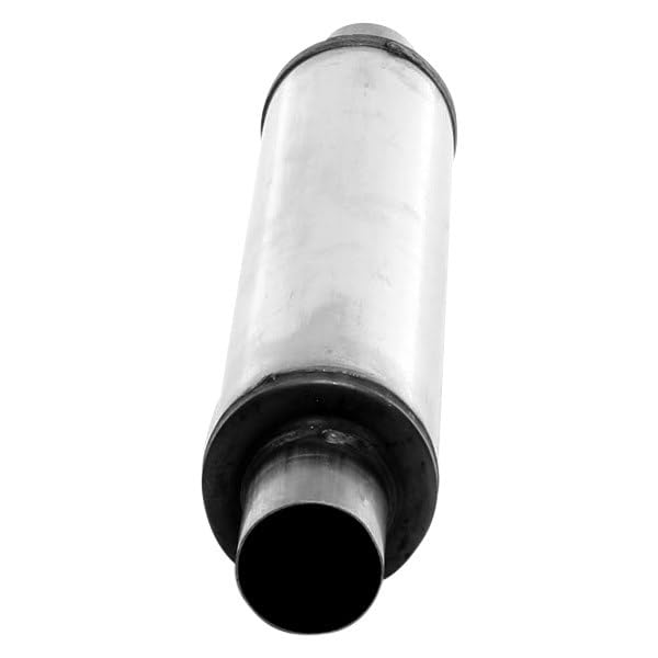 Cherry Bomb Salute Muffler - SA0425 Reversible Round Body - D4" X L18" 24" OAL 2-1/4" C/C Muffler - Cherry Bomb Salute