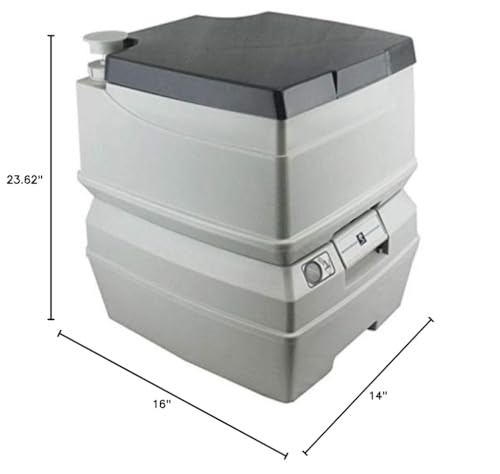 Tuff Stuff TS-TOILET-5 5 Gallon Flushable Portable Outdoor Toilet With Removable Holding Tank