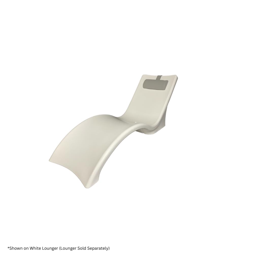 Global Pool Products Sunbrella Lounger Headrest for Pool Chairs - Lounge Head Resting Pillow - Chaise Lounge - Outdoor Pillow - Grey GPP-LF-LCH-G