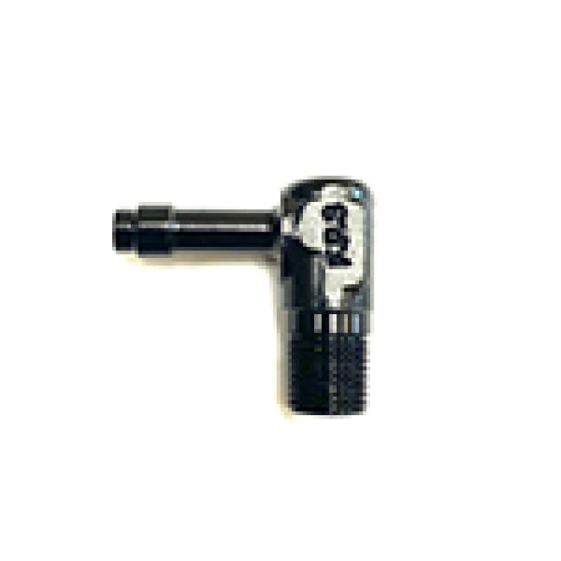 1/4 Hose Barb Fragola x 1/8 NPT 90 Degree Low Profile - Black