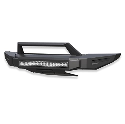 Heavy Duty Black Horse Armour II Modular Front Bumper Modular Matte Black Compatible with 2019-2021 Chevrolet Silverado 1500-AFB-SI17-K2