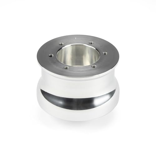 Three Spoke SIX Bolt Polished Billet Aluminum Vette Steering Wheel HUB Adapter for '67-'94 GM Non-AIR Bag Flaming River Column