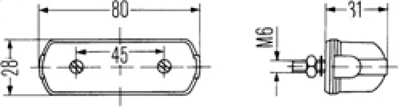 Hella License Plate Light 001389101 1389 Series Ece Black