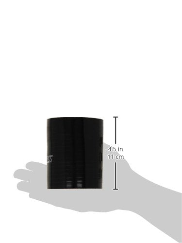 HPS Silicone HTSC-275-L4-BLK High Temperature 4-ply Reinforced Straight Coupler Hose, 70 PSI Maximum Pressure, 4" Length, 2-3/4" ID, Black
