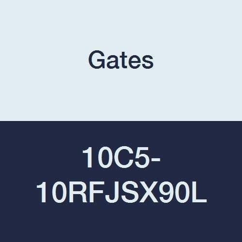 Gates Field Attachable 10C5-10RFJSX90L for C5C, C5D and C5M Hose, Dual Seat Female JIC 37/SAE 45 Flare Swivel, 90 Bent Tube, Steel, 1/2" ID