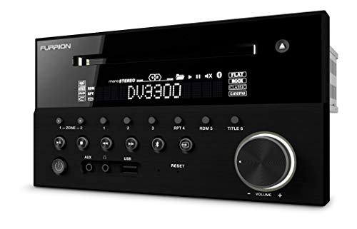 Furrion Two-Zone Independent Wall Mount DV3300 RV Stereo and DVD Player - Black