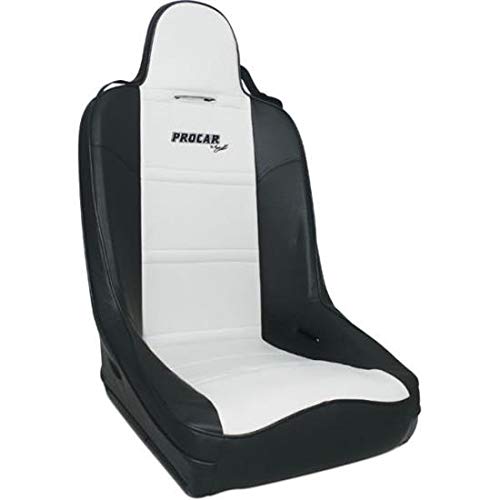 Black Vinyl/Ivory Vinyl Racing Terrain Fixed Back Common Seat ProCar by Scat 80-1620-57