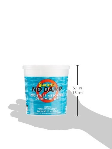 No Damp STAR BRITE Moisture Absorber & Dehumidifier - Simple, Portable, Humidity Control for Boats, RVs, Seasonal Homes & More - Prevent Musty Odor & Moisture Damage - 12 OZ (085412)