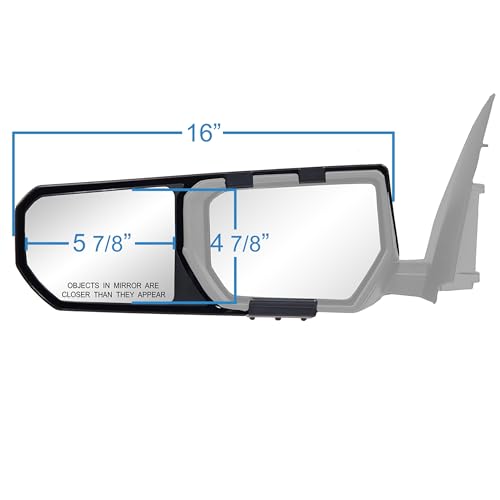 K SOURCE 80960 Snap & Zap Custom Fit Towing Mirror for 2023 up Colorado, Canyon, Patented
