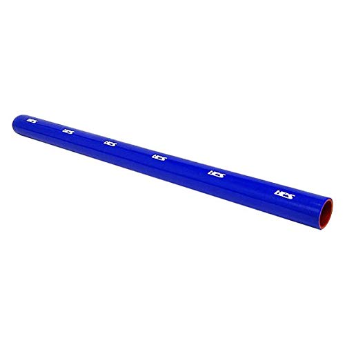 HPS High Temperature HTST-3F-075-BLUE 4-Ply Reinforced Silicone Coolant Tube Hose, 75 psi Maximum Pressure, 3' Length, 3/4" ID, Blue