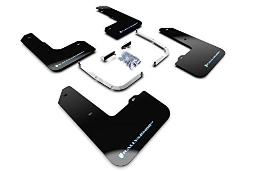Rally Armor UR Black Mud Flap with Performance Blue Logo FITS 2019+ Hyundai Elantra N Line MF59-UR-BLK/PBL