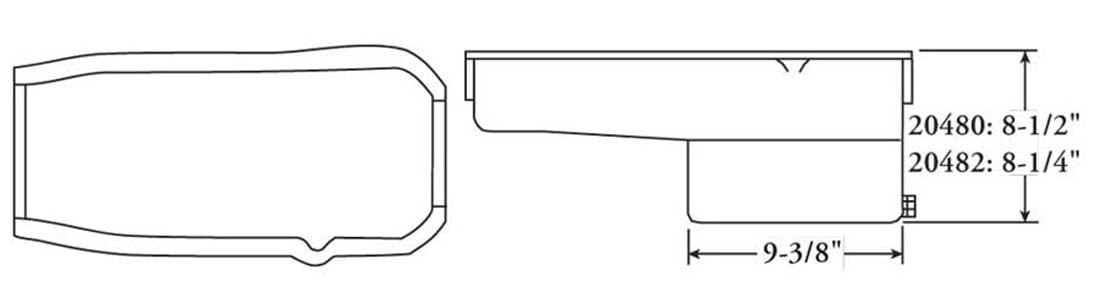 8.50" Moroso Oil Pan for Oldsmobile 330-455 Engines