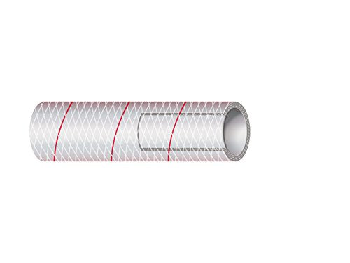 All Clear PVC Tubing Polyester Reinforced (Red-Tracer) Sierra International 3/8" x 25' 16-162-0385