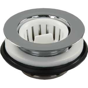 Strainer JR Products 95035 with Threaded Basket - Chrome