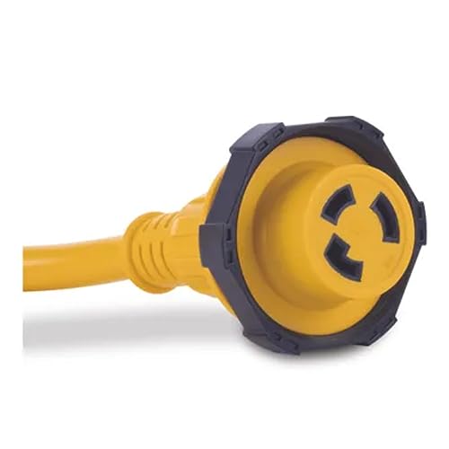 Sierra Marine Shore Power Reliable Cordset AC12350 - Corrosion-Resistant NMEA Connectors, 30 Amp RV Extension Cord - Watertight Nylon Sleeve, LED Indicator, UV-Resistant - 25ft
