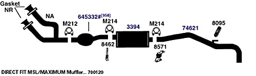 Exhaust Muffler AP Exhaust Products 3394