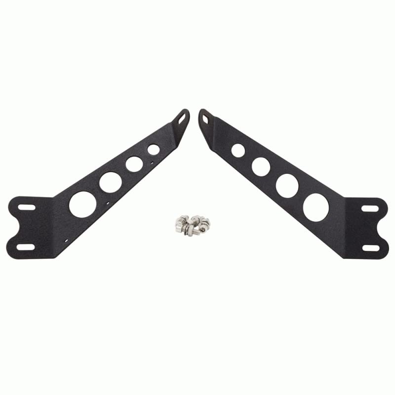 Jeep Metra - Hood Mount Bracket Designed for 10” Straight Lightbar - Pair, JK 2007-2018 (JP-JKHM1)